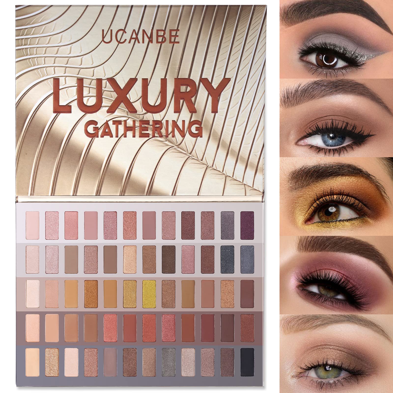 UCANBE 60 Colors Neutral Palette open pan showcases versatile nude shades for every skin tone