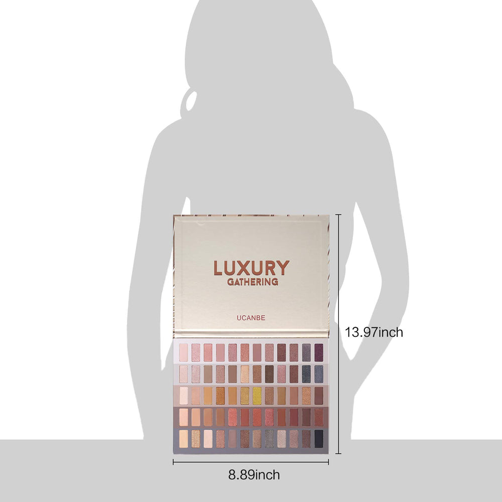 UCANBE 60 Colors Neutral Palette travel-case ready for on-the-go glam