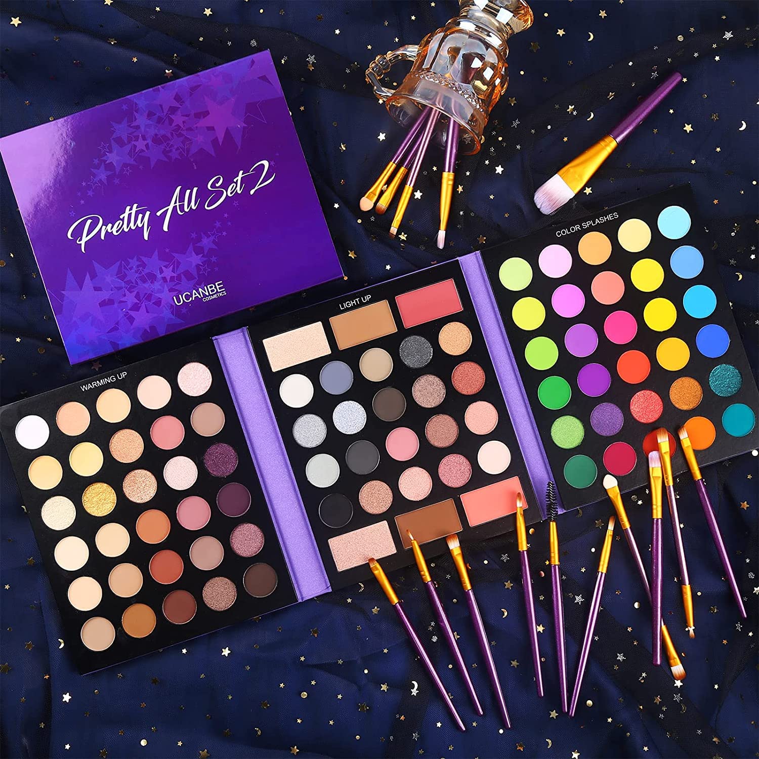 UCANBE Eyeshadow Palette swatches demonstrate versatile tones for every look.