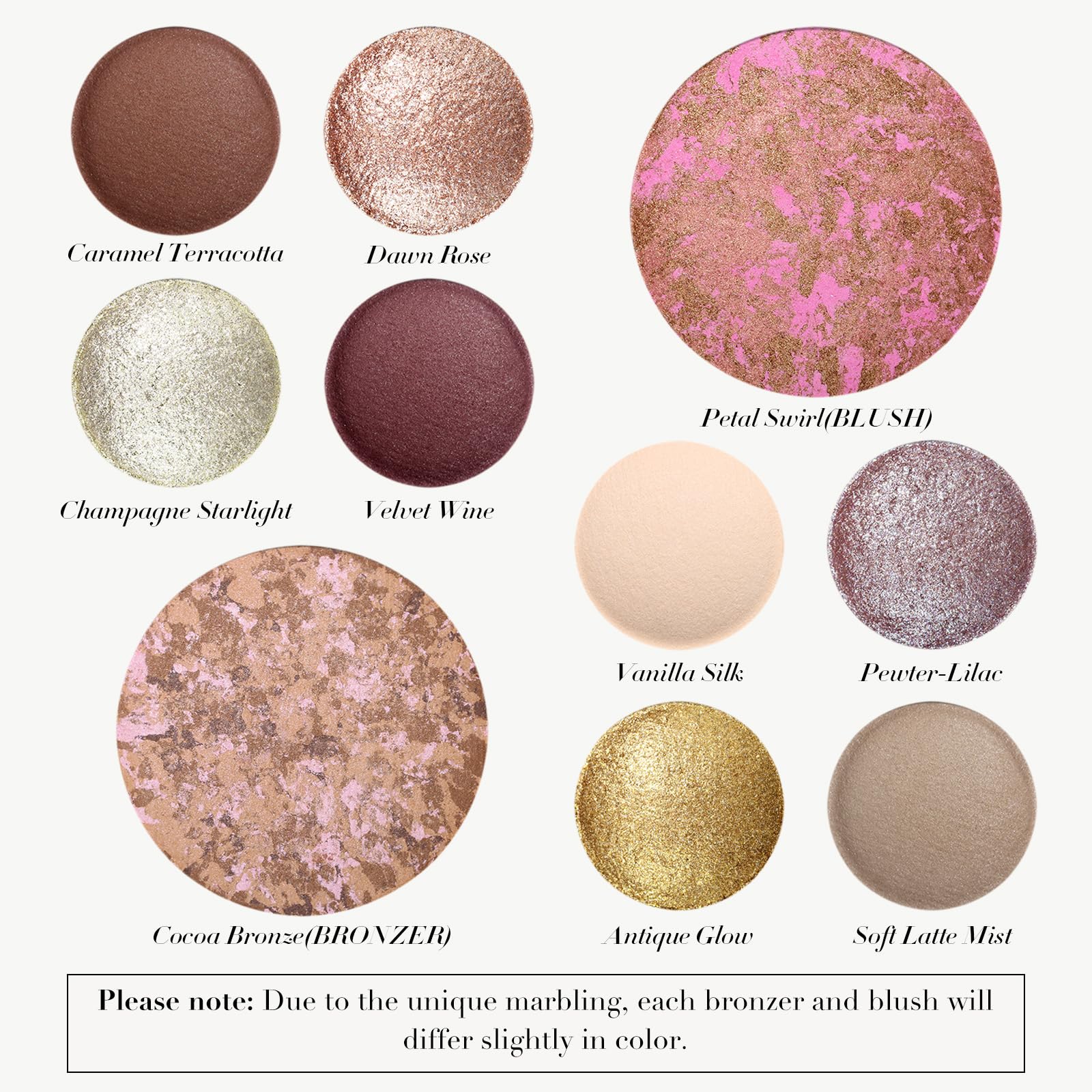 UCANBE eyeshadows close-up showing rich matte and shimmer colors for versatile looks