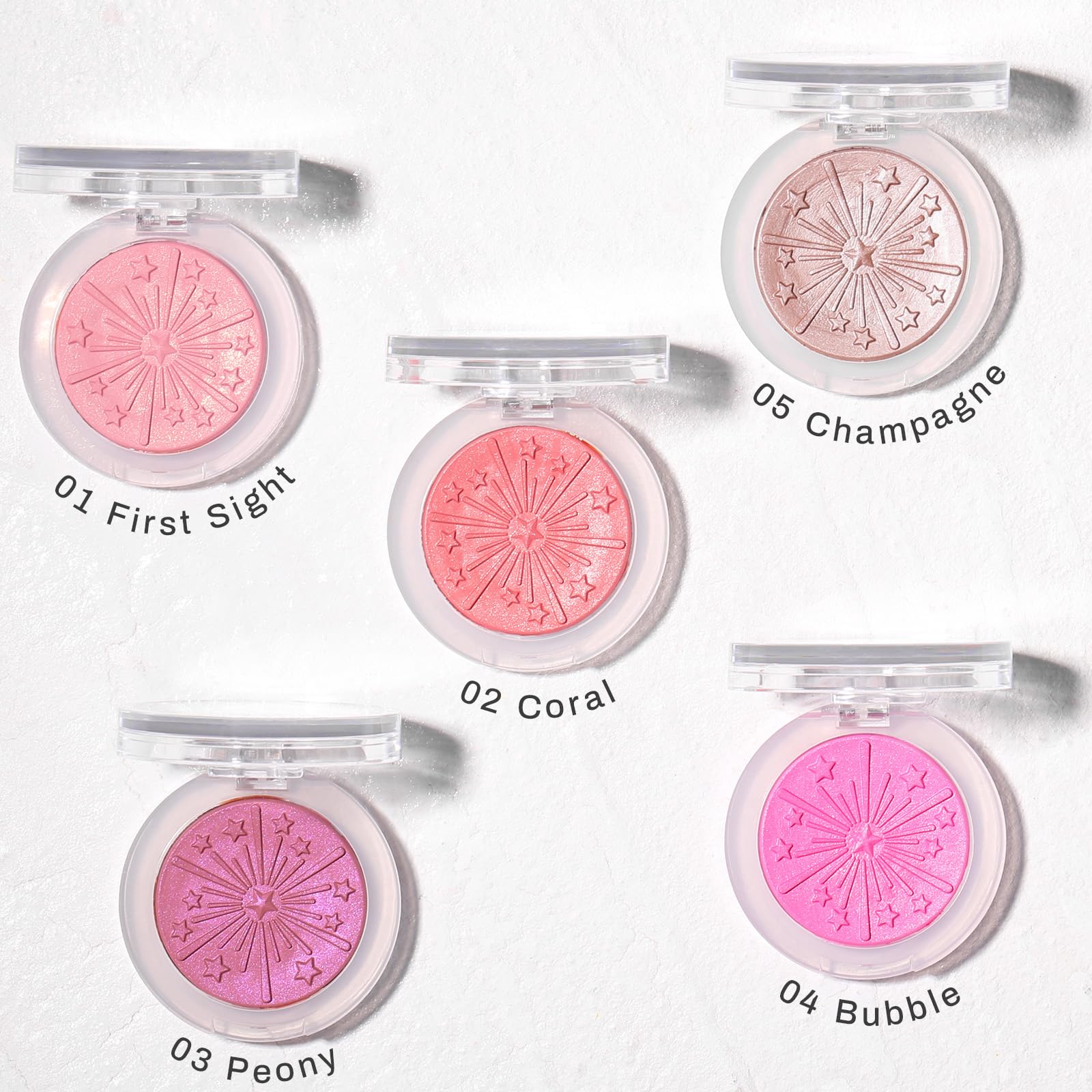 UCANBE Baked Blush 02 Coral on dark skin tones with minimal fallout.