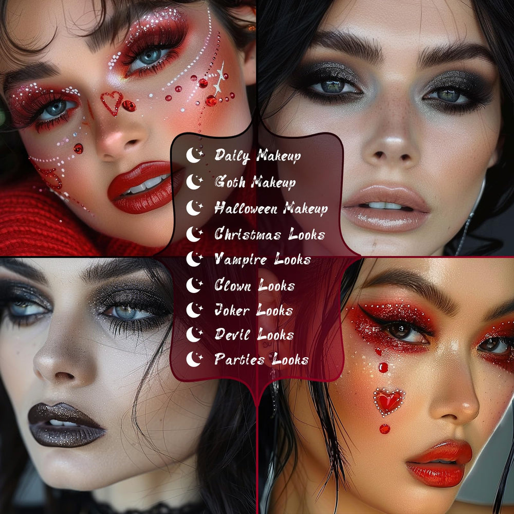 UCANBE burgundy and silver tones swatches for bold smokey looks