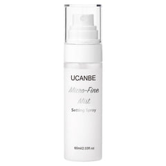 UCANBE dewy setting spray mist closeup for radiant hydration and glow