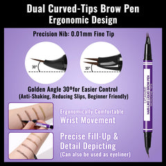 UCANBE Eyebrow Pen 2-prong tip outlines brows quickly
