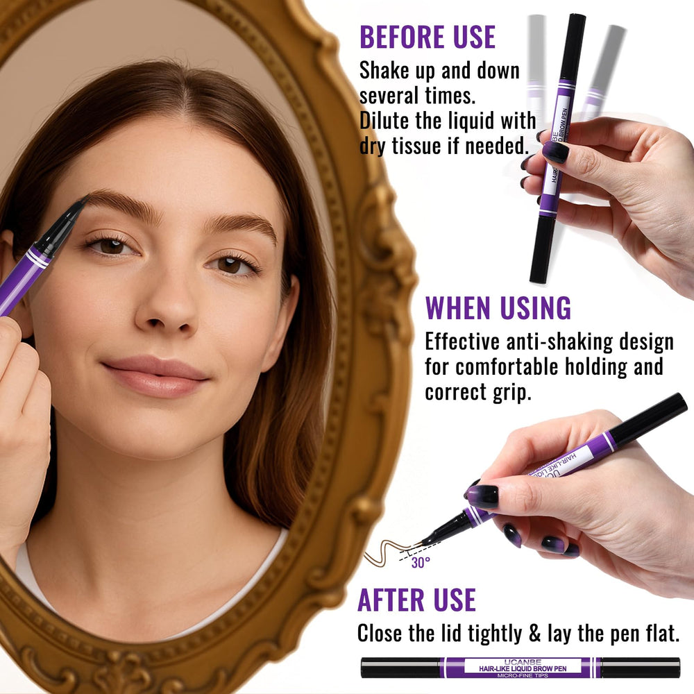 UCANBE Eyebrow Pen light brown shade swatch