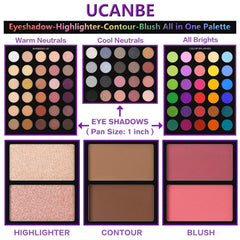 UCANBE Eyeshadow close-up with pigmented shades