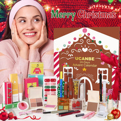 UCANBE glitter powder and highlighter gleam under lights for party radiance.