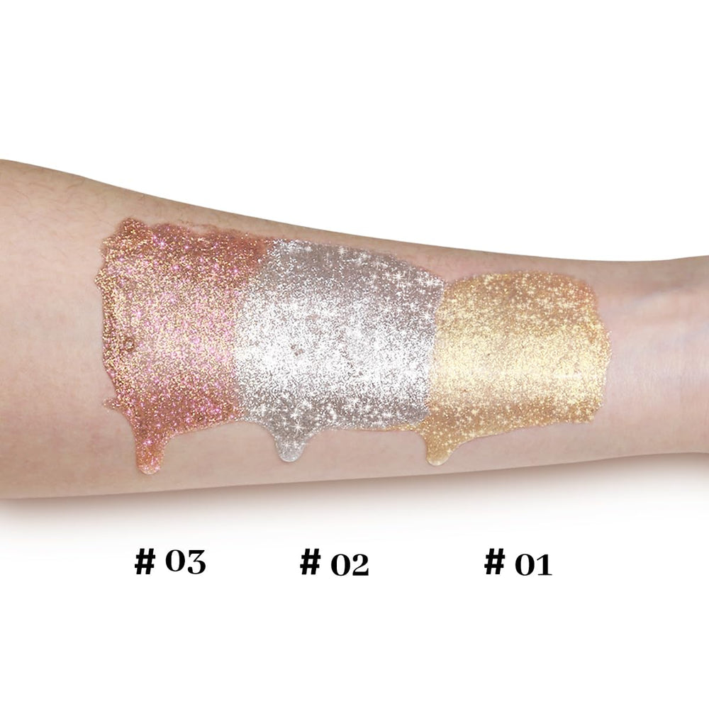 UCANBE Glow Shimmer Drop Silver Fairy White-02 bottle offers cool-toned iridescent finish