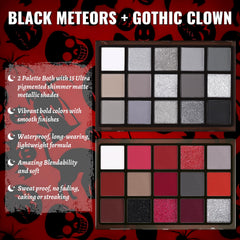 UCANBE Gothic clown palette close-up in compact case for cosplay