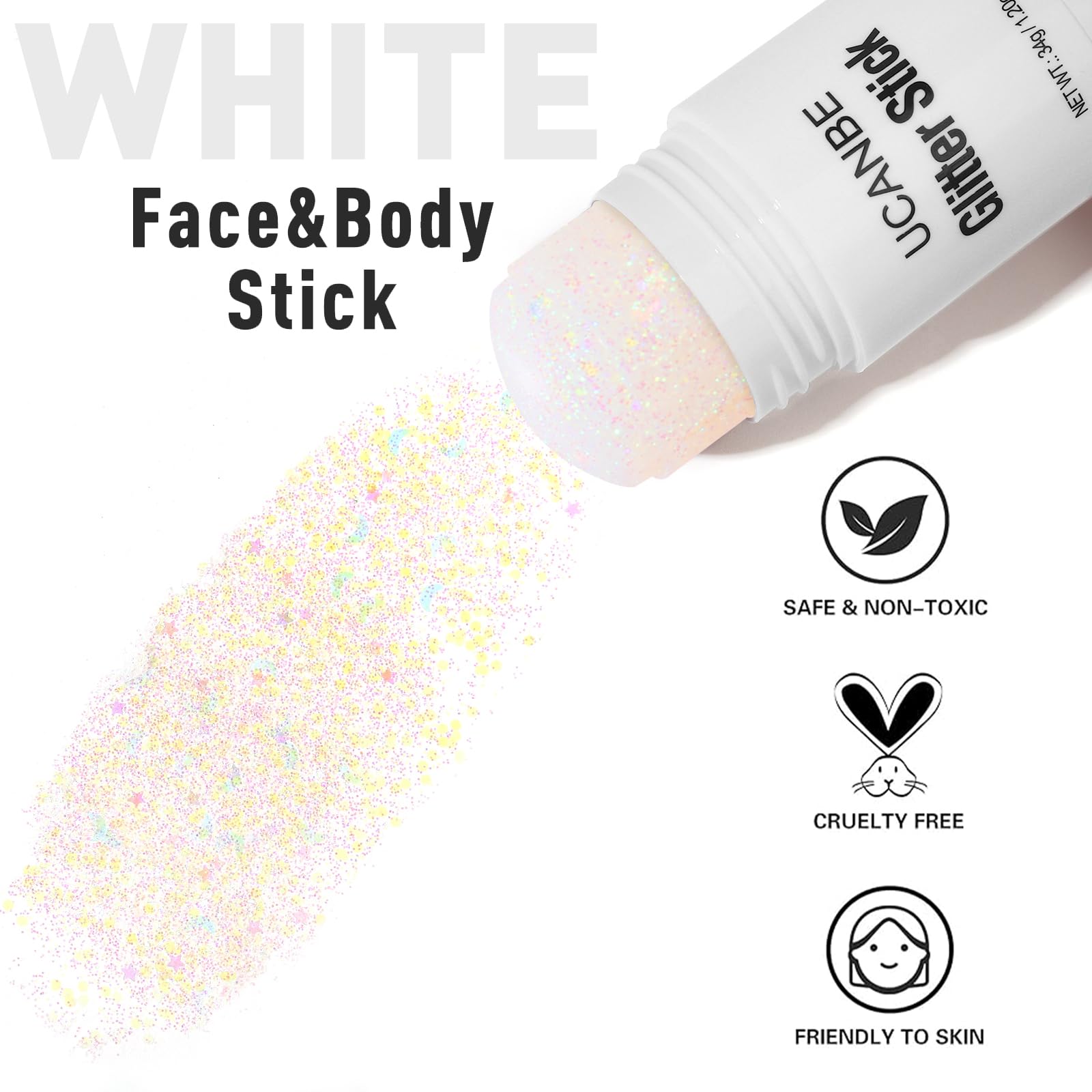 UCANBE long-lasting glitter on skin for all-day festival wear