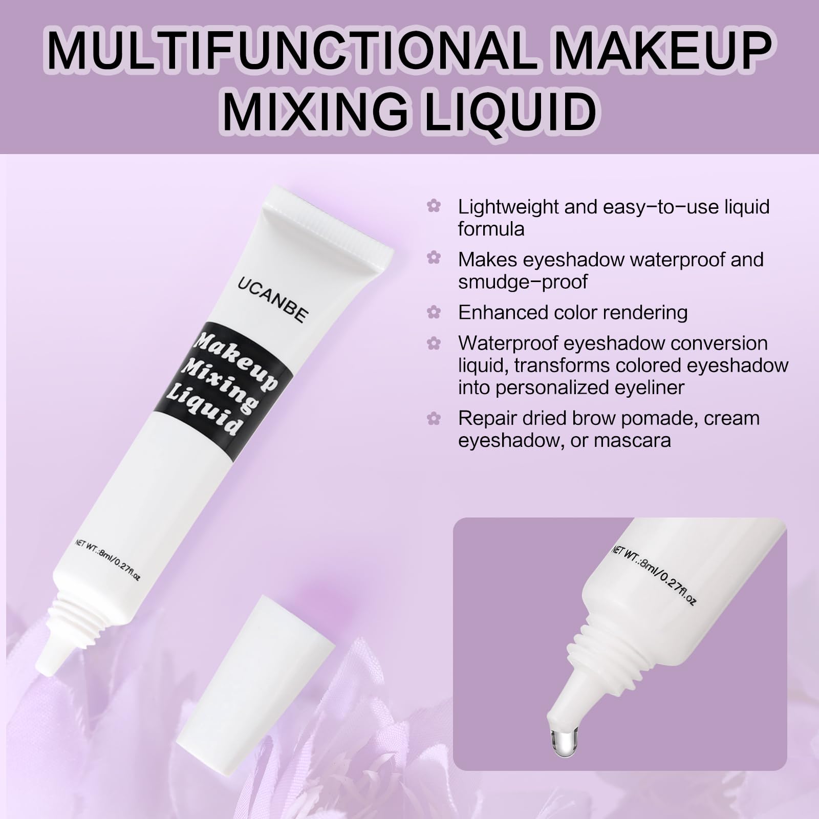 UCANBE Makeup Mixing Liquid drop with palette to boost pigment