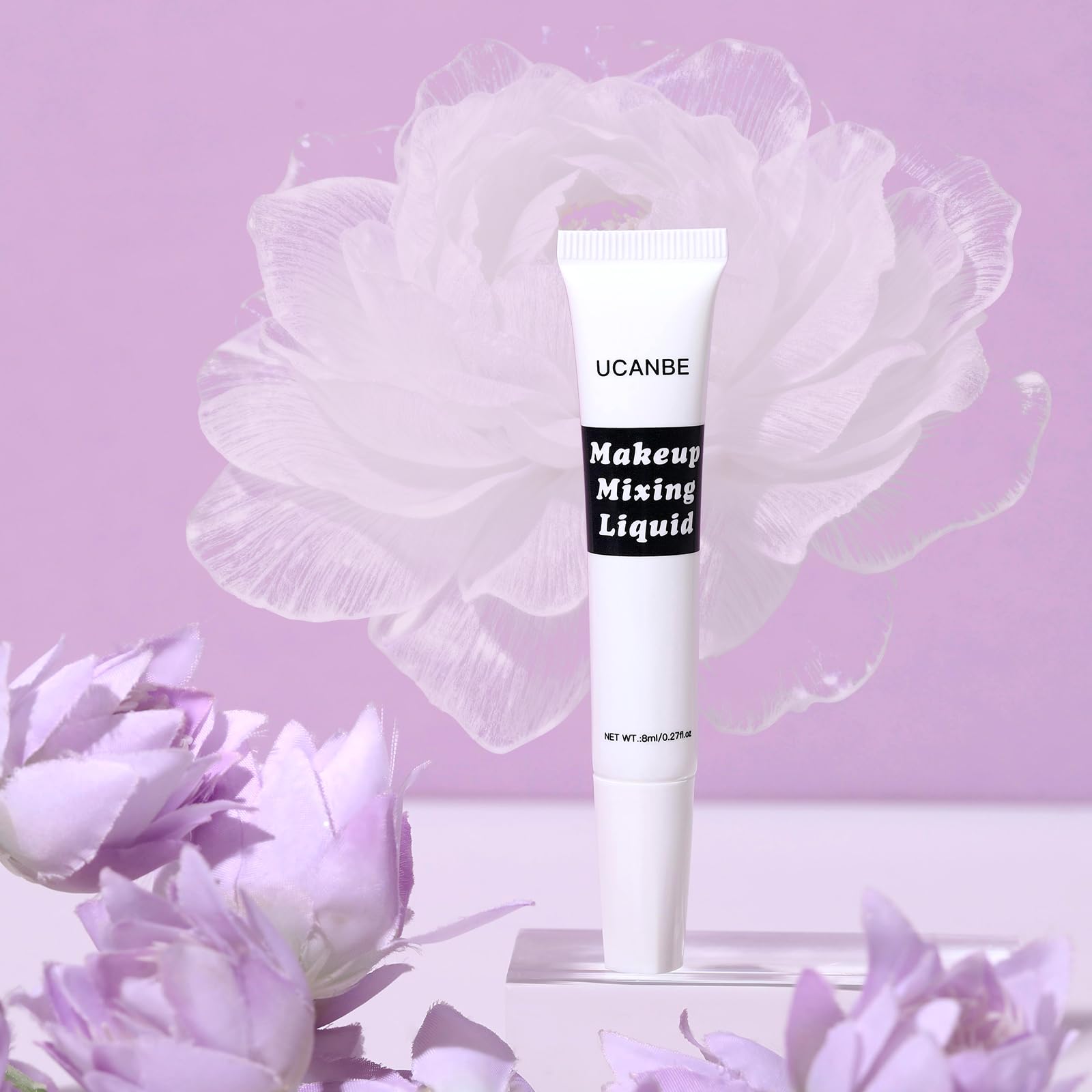 UCANBE Makeup Mixing Liquid flat brush application for bold lines