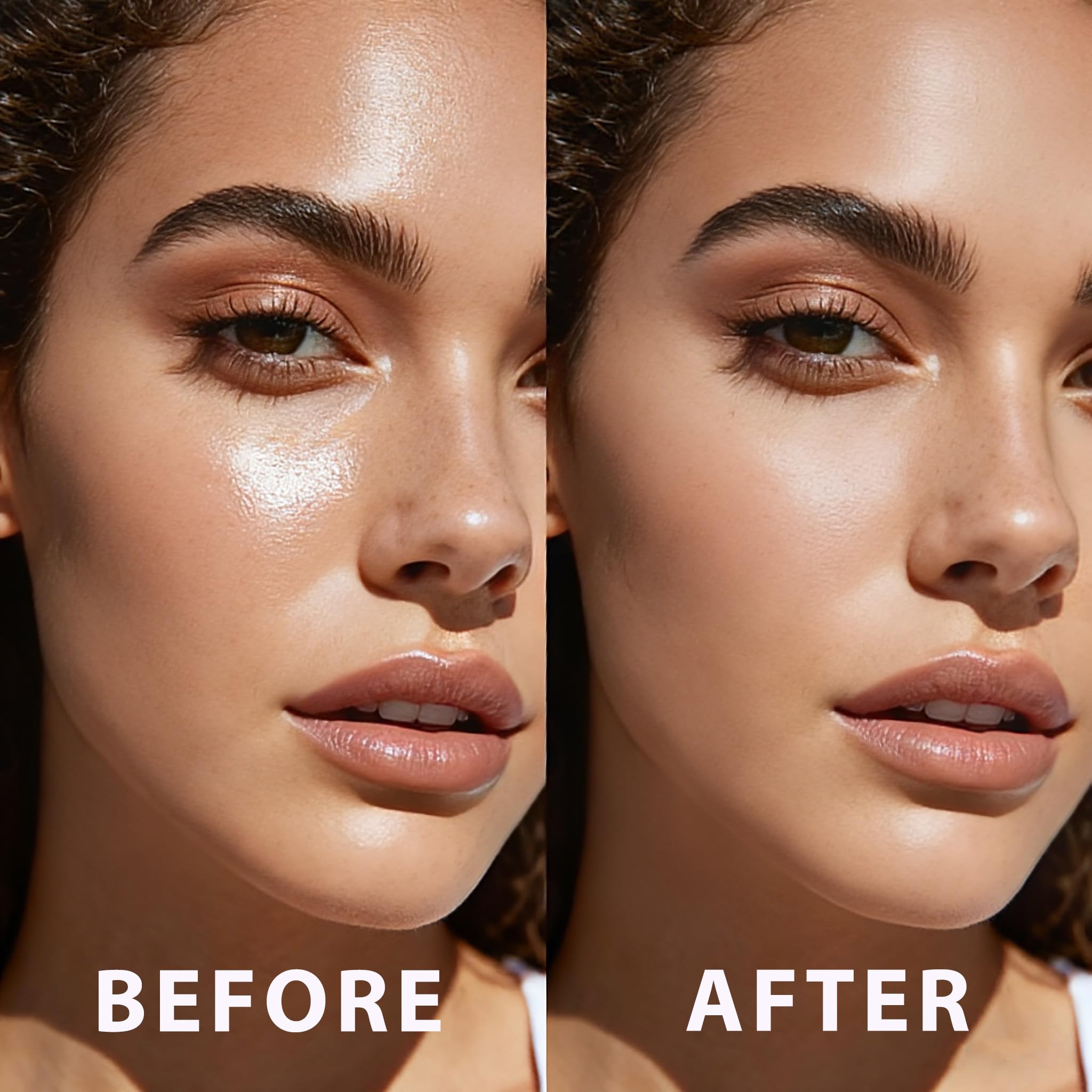 UCANBE makeup setting spray on the face close-up highlighting breathable hydration