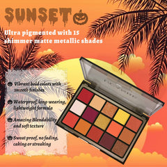 UCANBE Orange Eyeshadow Palette swatches showing warm tones for fall looks