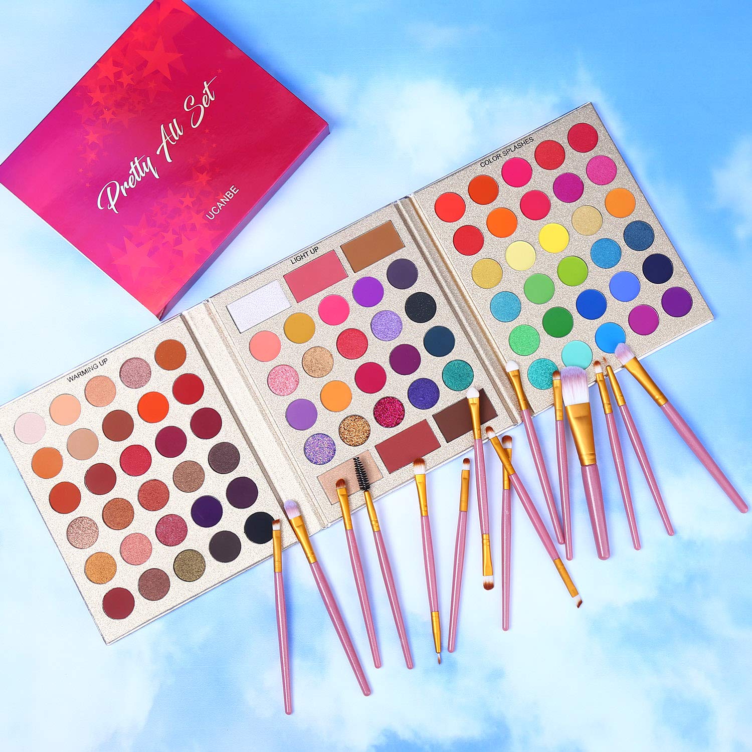 UCANBE Professional 86-colors palette open shows warm and vivid swatches for easy looks.