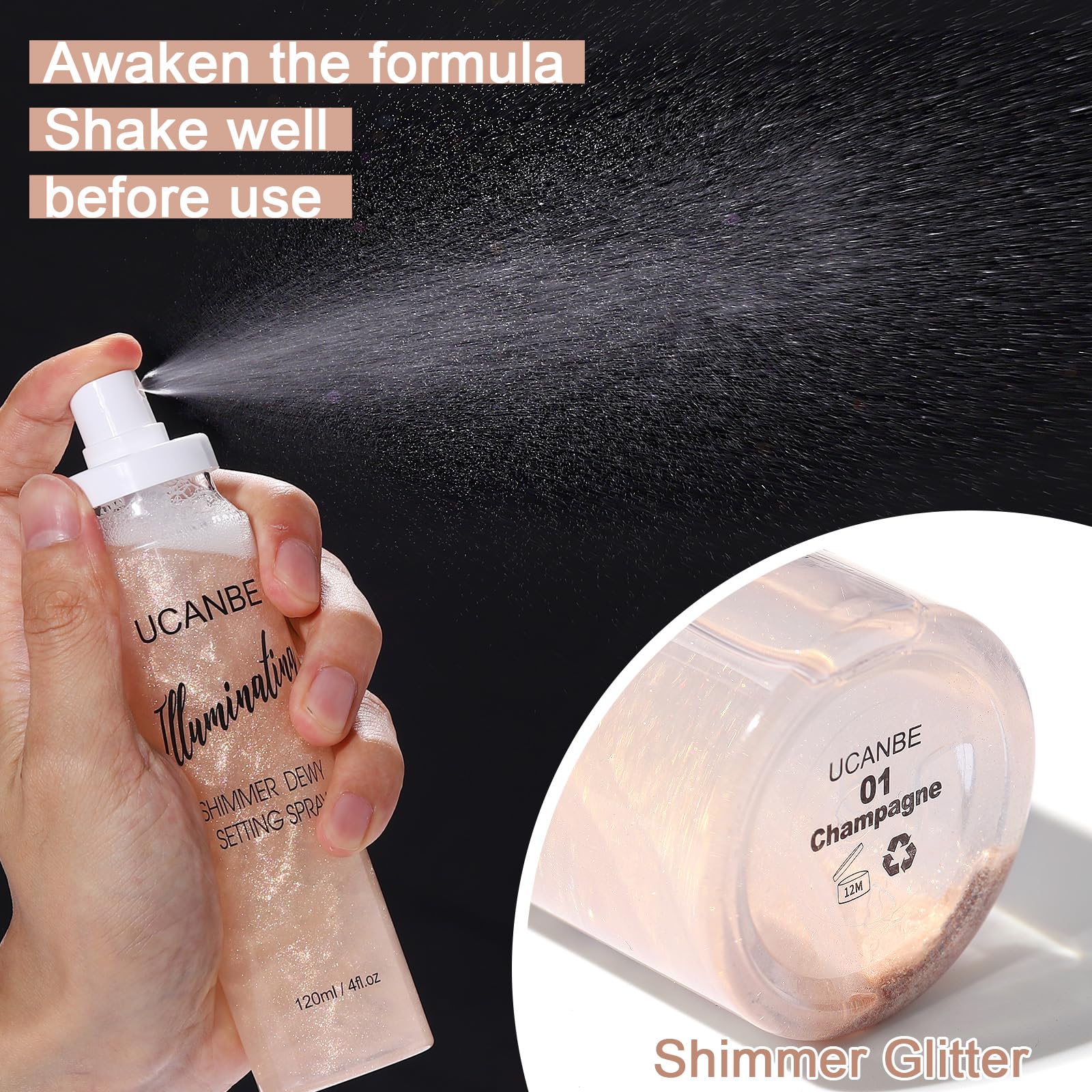 UCANBE spray on body adds subtle glow for day-to-night looks
