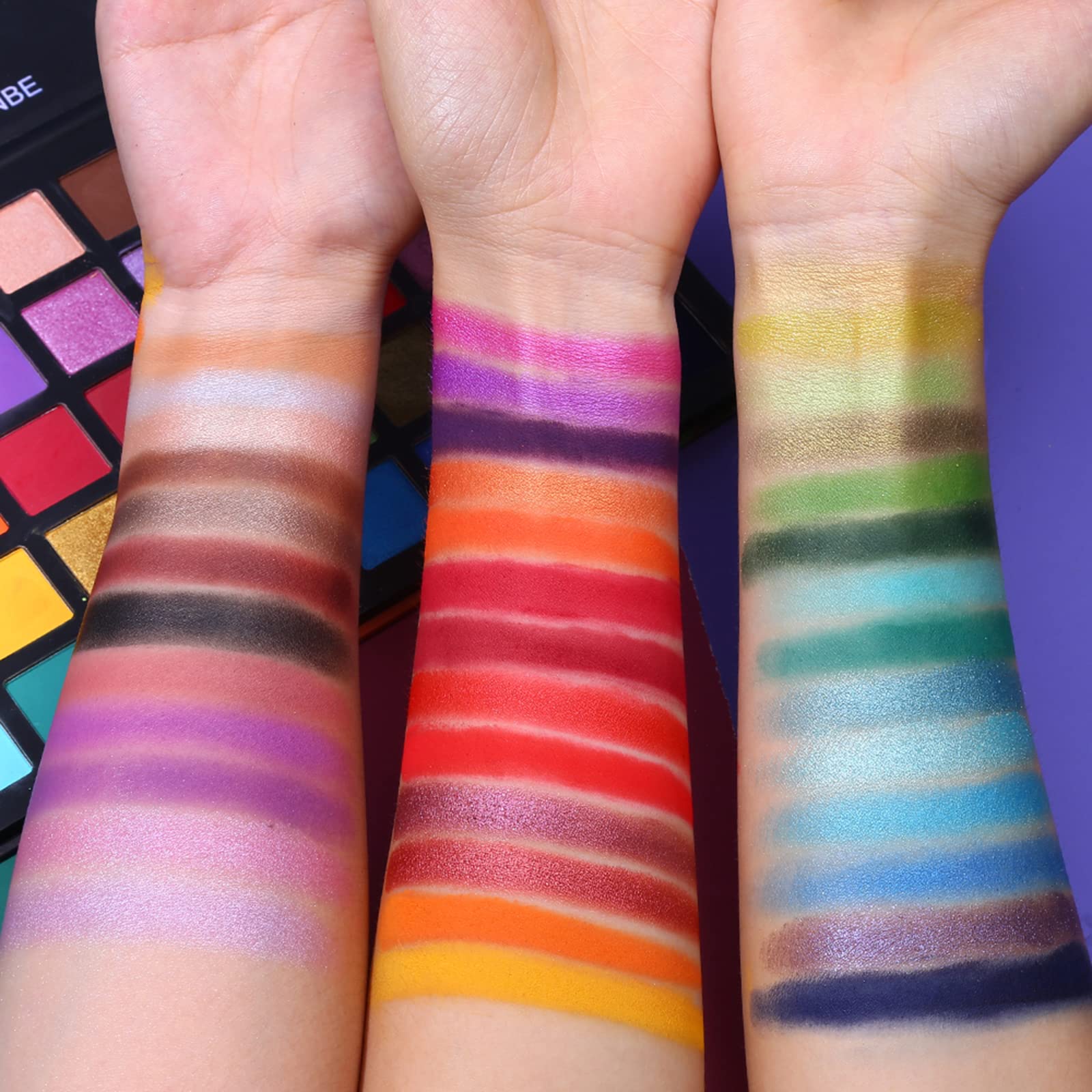 UCANBE Spotlight palette close-up highlights rich pigmentation.