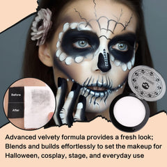 UCANBE white powder puff application enables quick on-the-go touch-ups