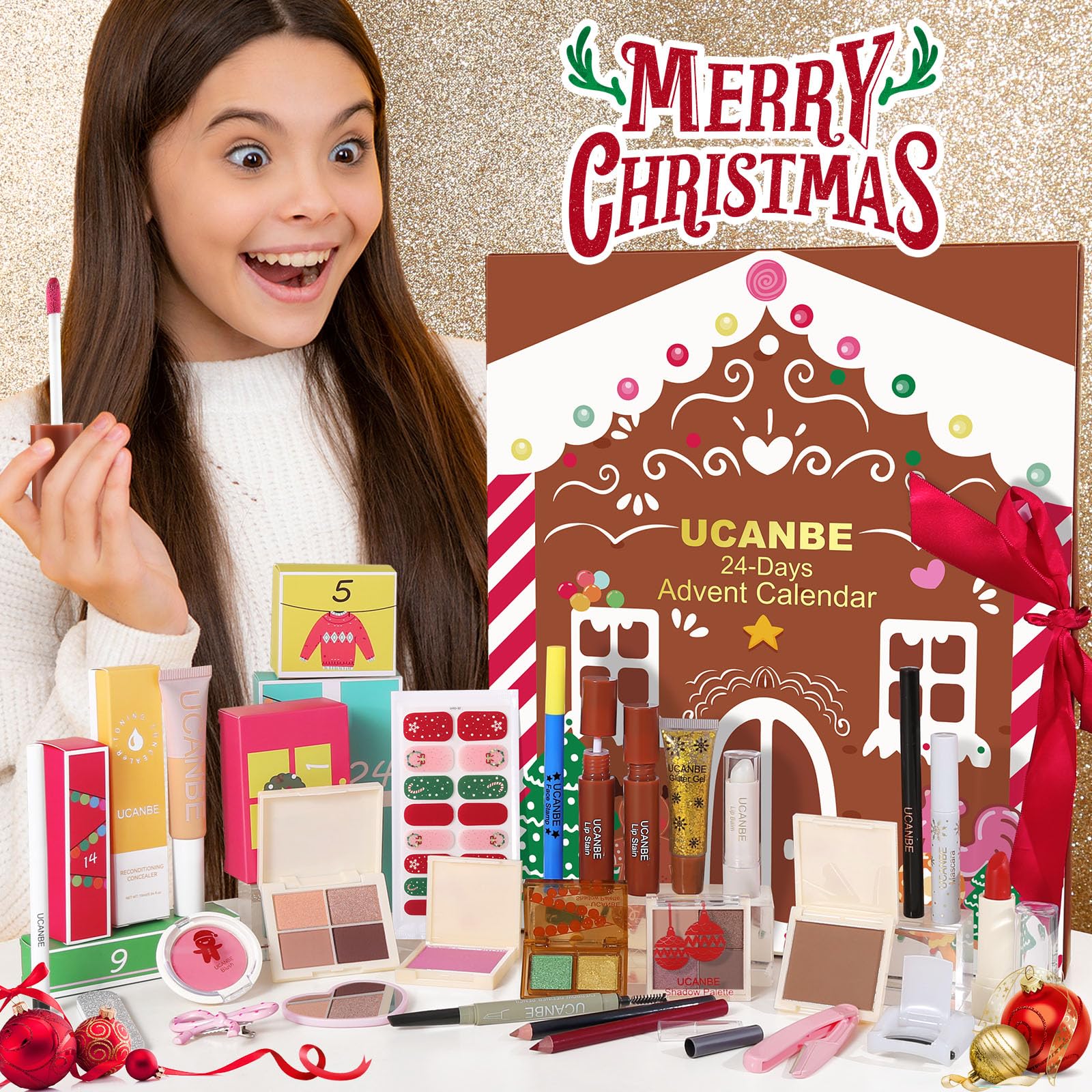 UCANBEMAKEUP 24 full-size items highlight value-packed gifts for holiday looks.