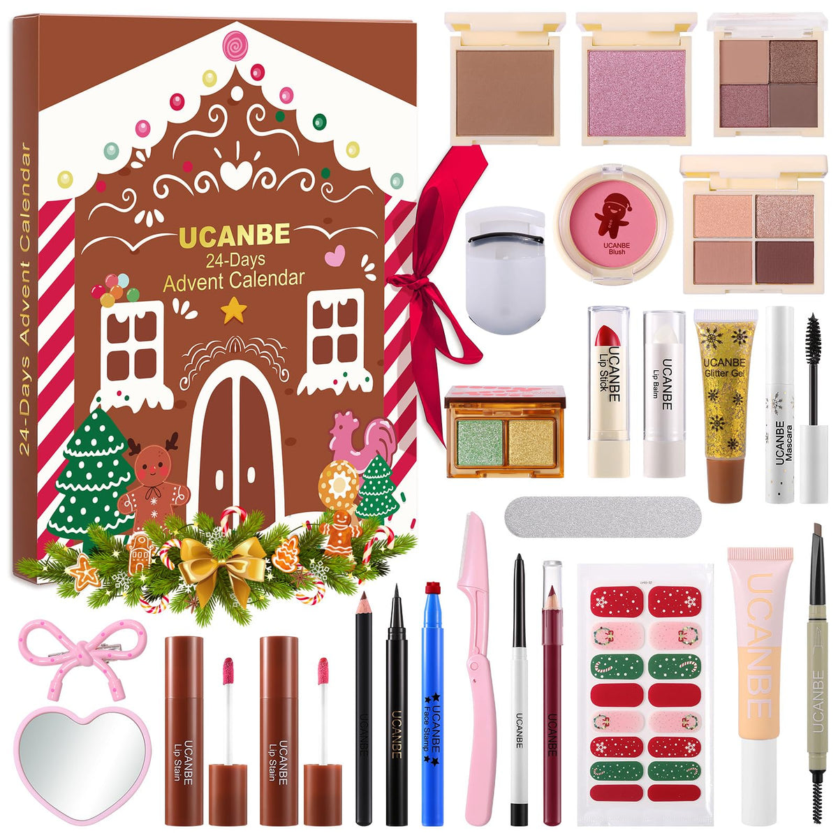 UCANBEMAKEUP advent calendar 2025 boxes showcase festive unboxing and gift-ready packaging.
