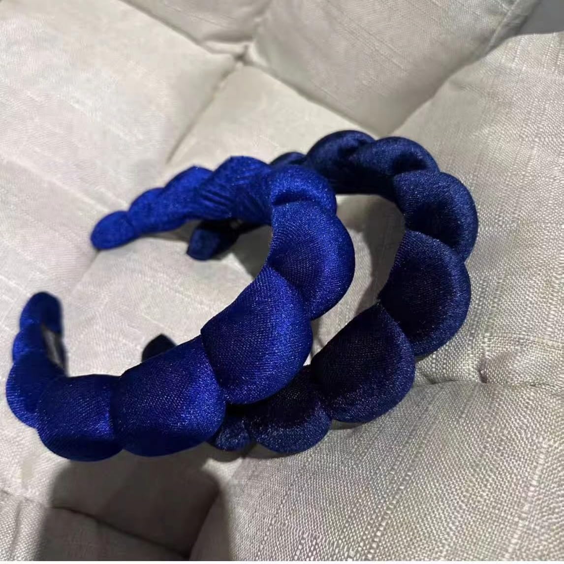 Uchyius navy blue padded headband gift-ready packaging