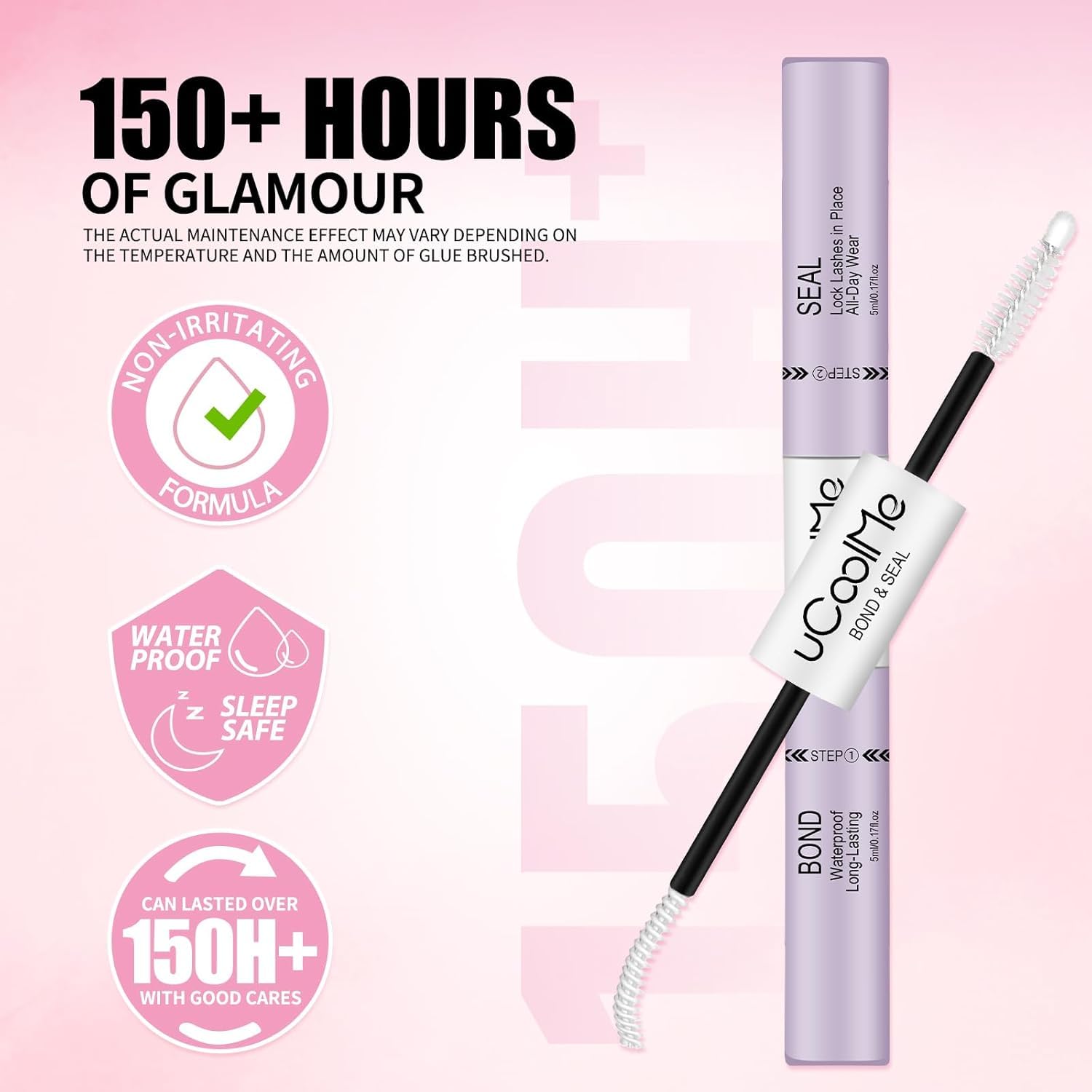 UCOOLME hypoallergenic eyelash glue highlighting gentle formula