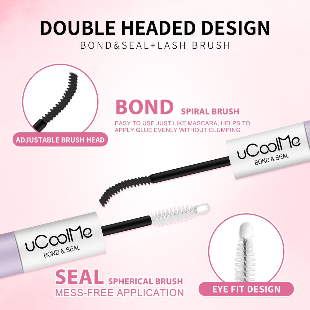 UCOOLME Lash Bond and Seal hypoallergenic formula promotes comfortable wear on sensitive eyes.