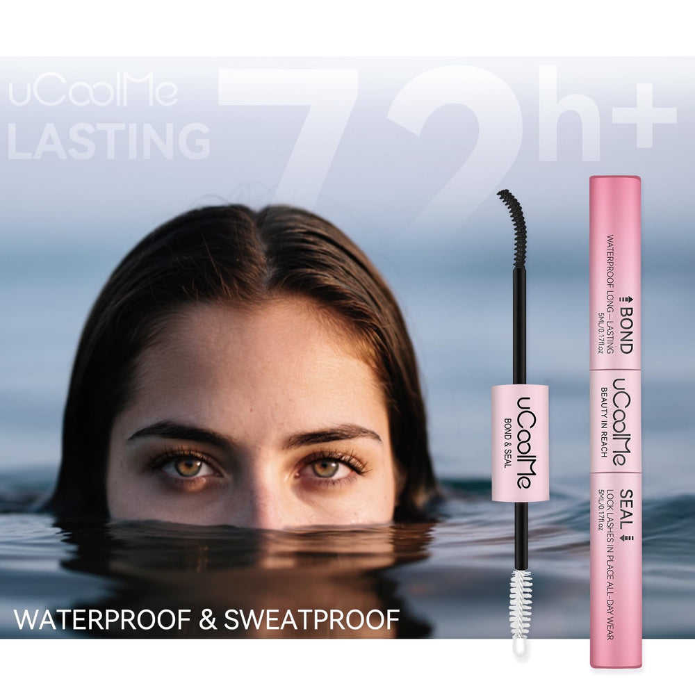 UCOOLME Lash Bond and Seal white bond provides invisible lash finish.