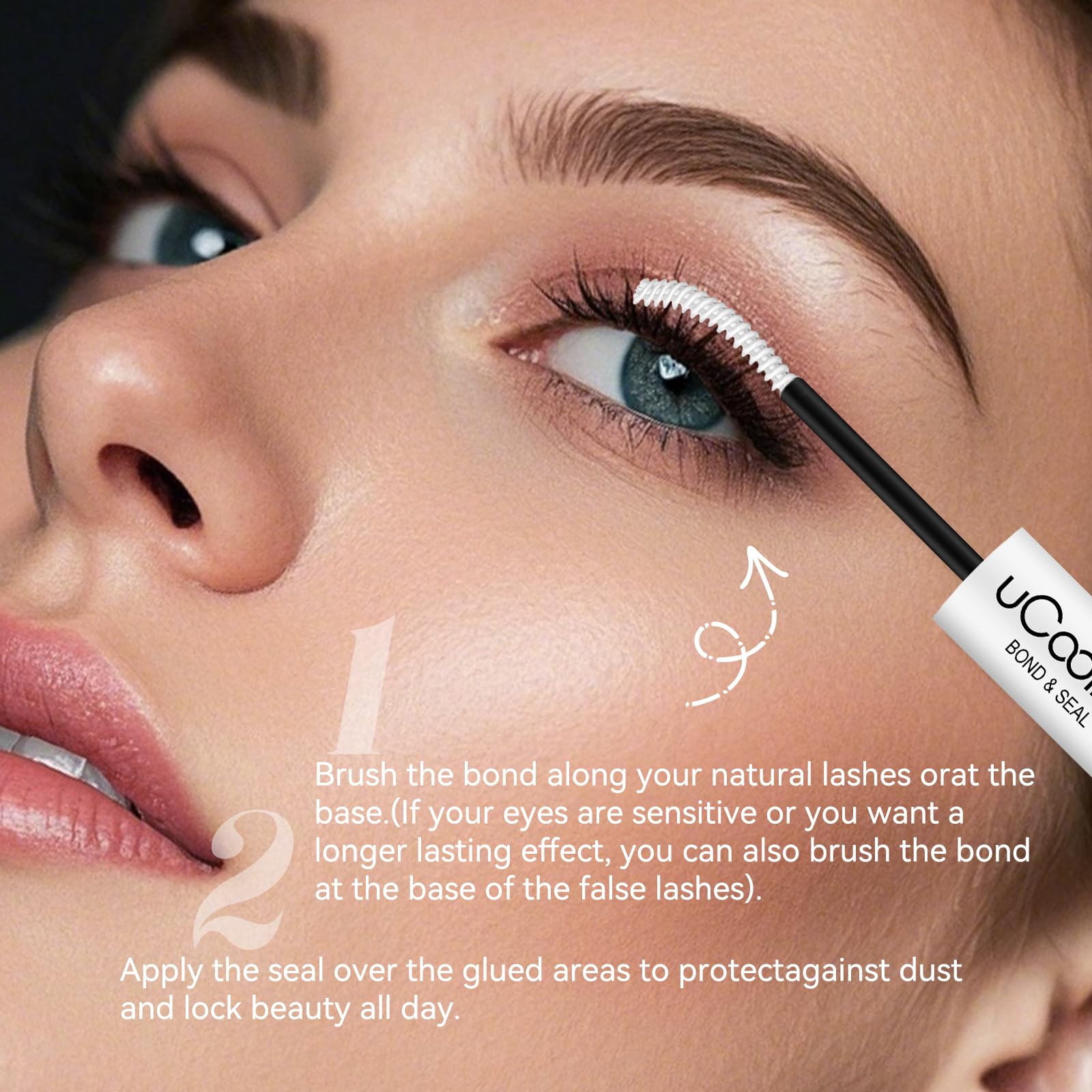 UCOOLME product reducing clumping and flaking for natural lashes