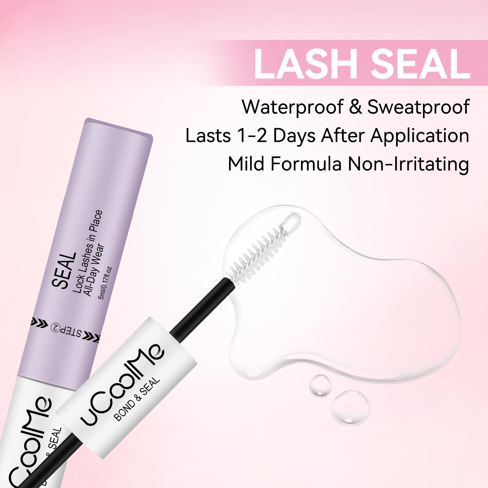 UCOOLME white bond option for invisible lash finish