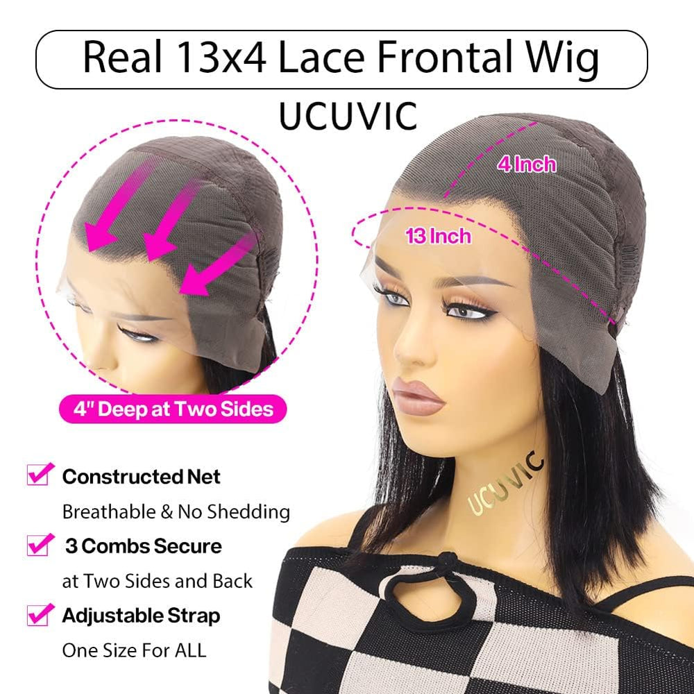 UCUVIC bob wig full-volume 180-density for versatile styles