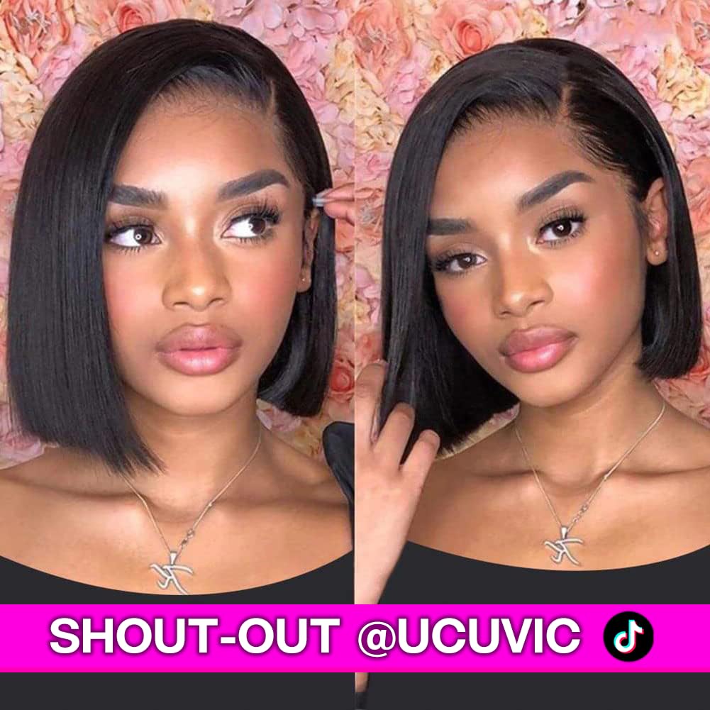 UCUVIC bob wig glueless cap with adjustable straps for secure fit