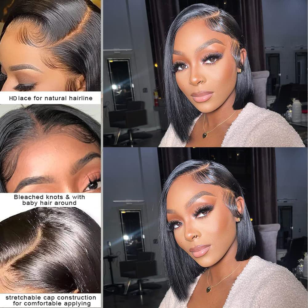 UCUVIC bob wig straight hd lace-front for seamless everyday wear