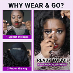 UCUVIC Curly Bob Wig glueless wear-go design enables quick styling.