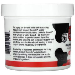 Udderly Smooth non-greasy finish image demonstrating comfortable skin feel.