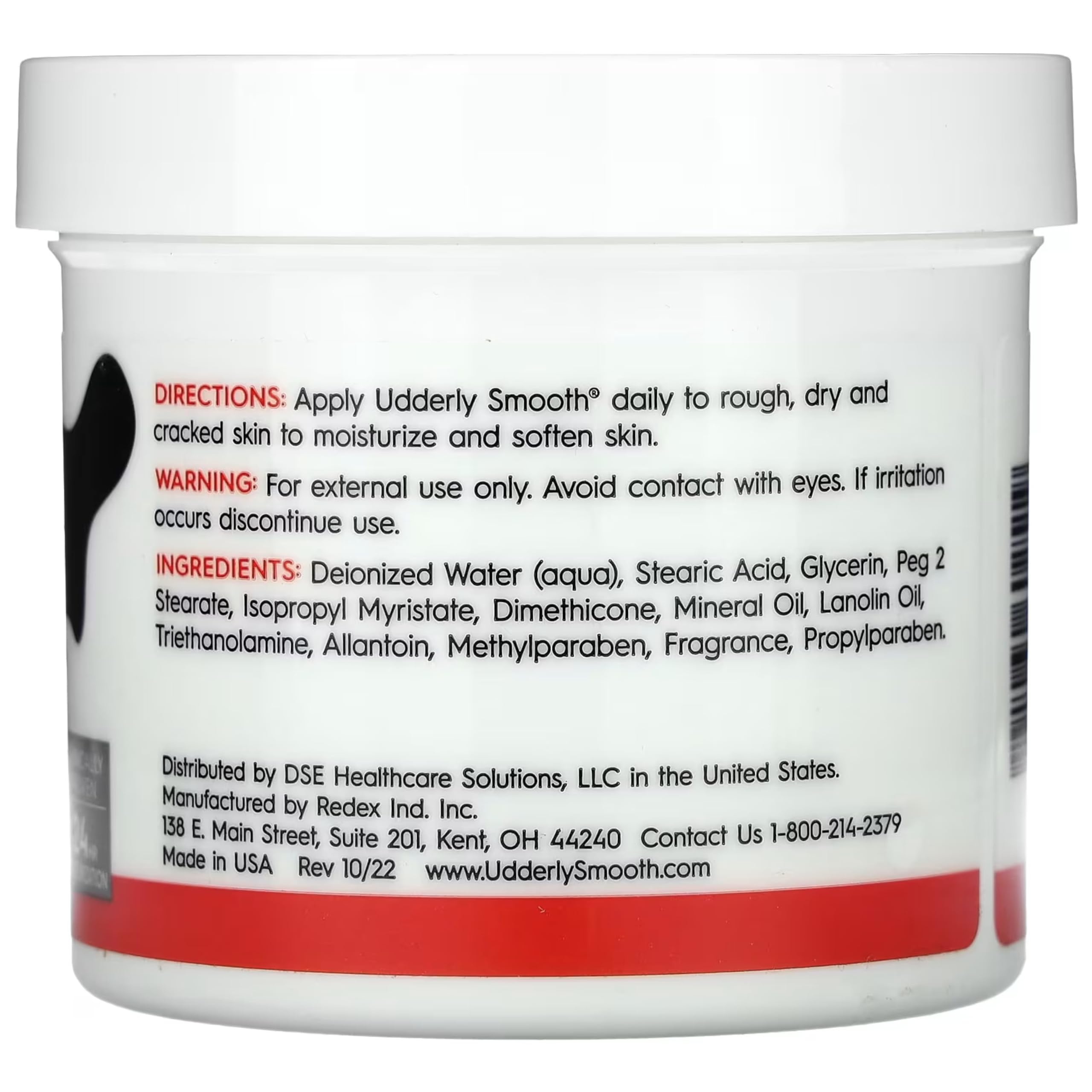 Udderly Smooth packaging with three tubes on shelf for easy restocking.