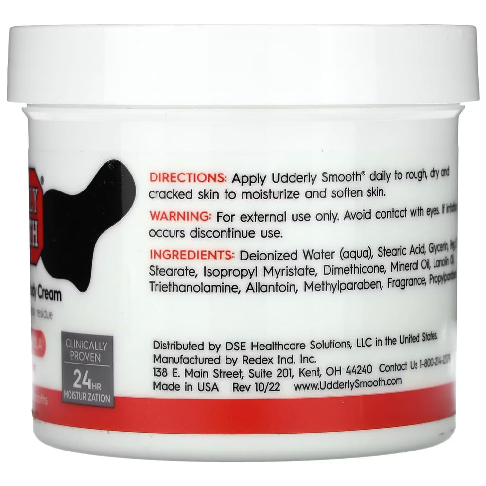 Udderly Smooth rich moisturizers blend aiding skin smoothing.