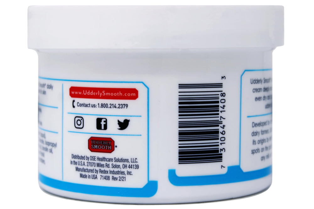 Udderly Smooth Foot Cream texture during application on foot skin.