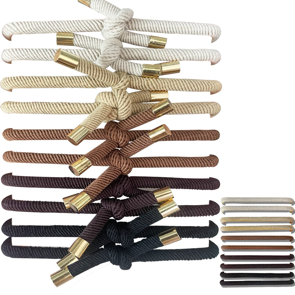 UDeBe Hair SlideProof Knot Hair Tie Bracelets image shows secure hold for active wear.