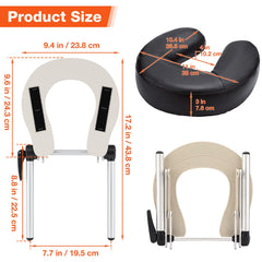 Udefineit adjustable height face cradle 8 cm supports face and neck for varied positions.