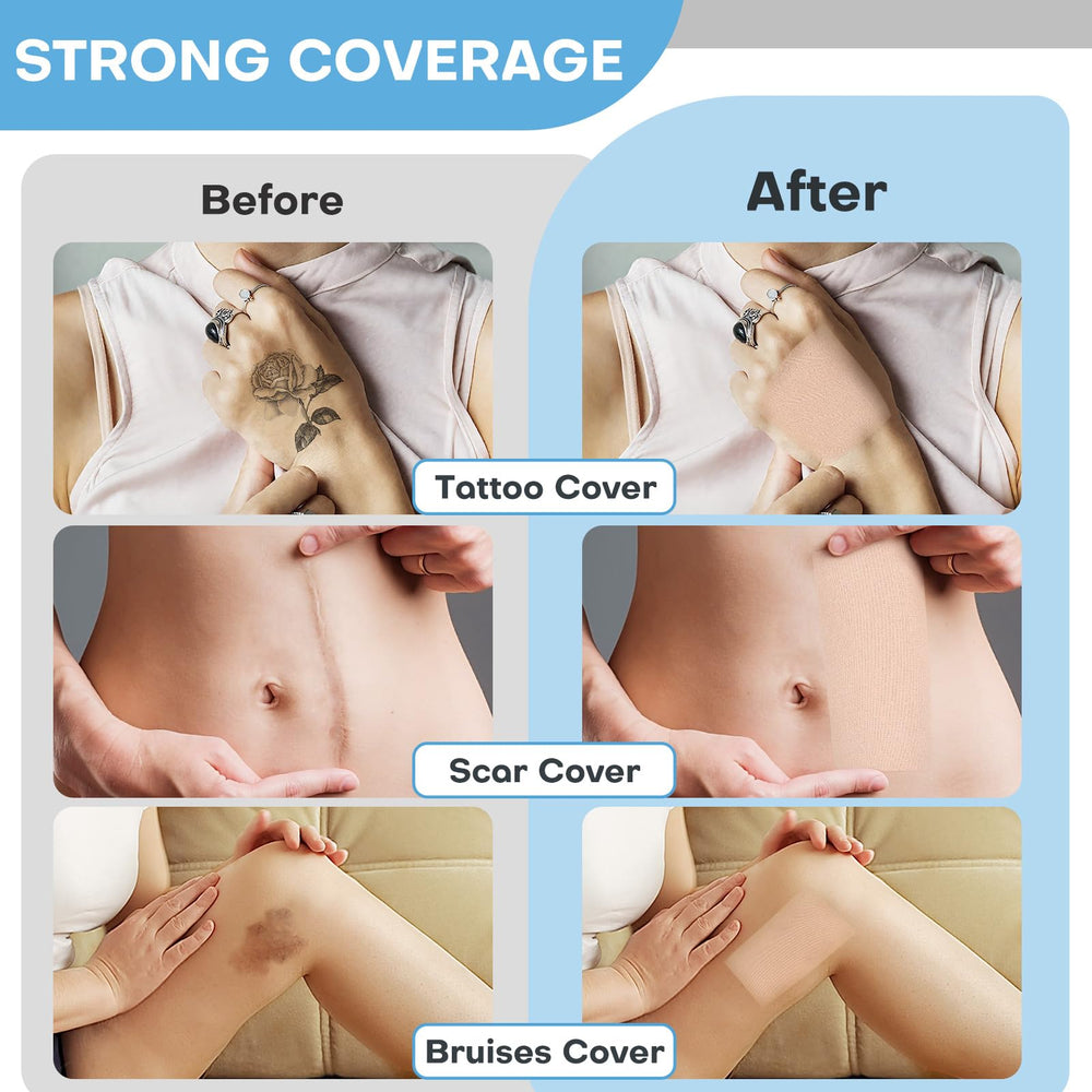 Udefineit cuttable tattoo cover tape shapes to fit curves and edges.