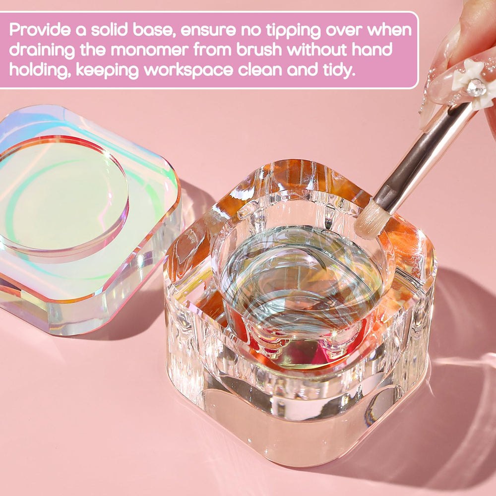 Udefineit dappen dish colorized glaze adds a stylish touch to your nail art workspace.