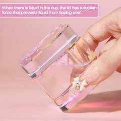 Udefineit dappen dish with lid protects liquids and powders from evaporation and contamination.