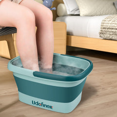 Udefineit foot bath basin folded for storage, ideal for small spaces.