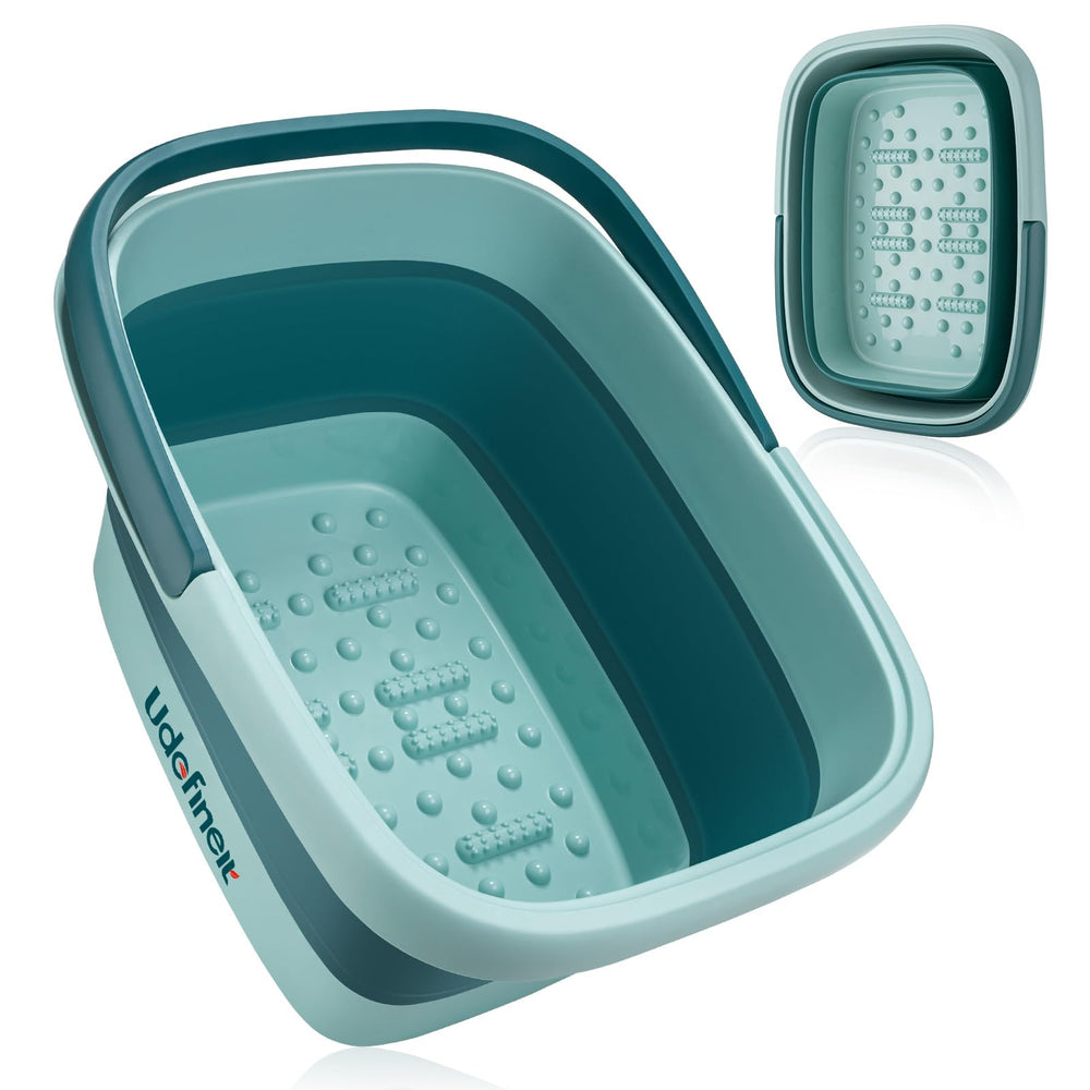 Udefineit foot bath basin side view highlights durable, flexible material.