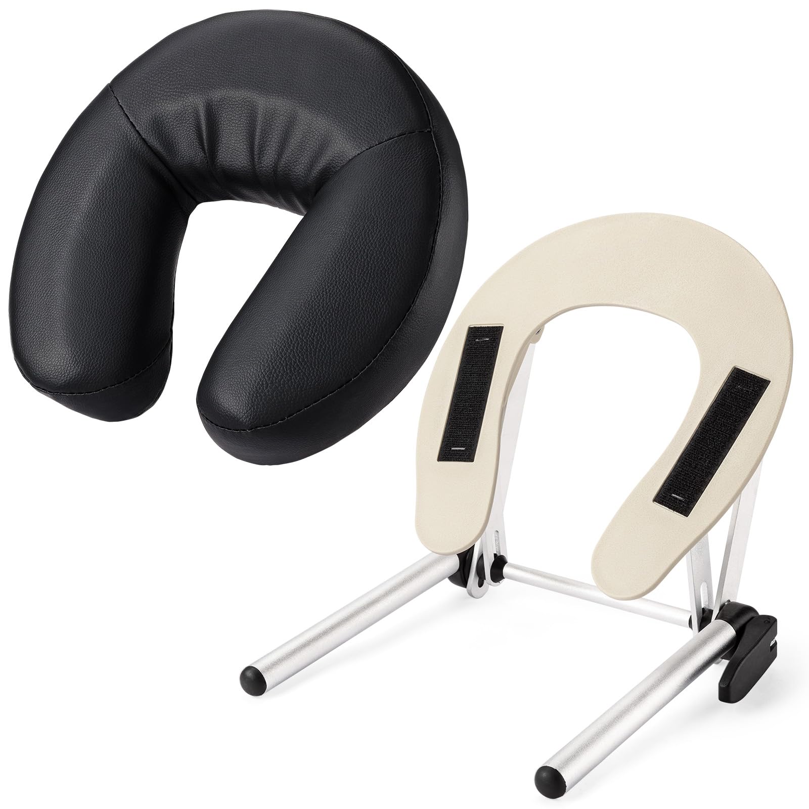 Udefineit headrest cradle assembly illustrates simple setup for mobile therapists.