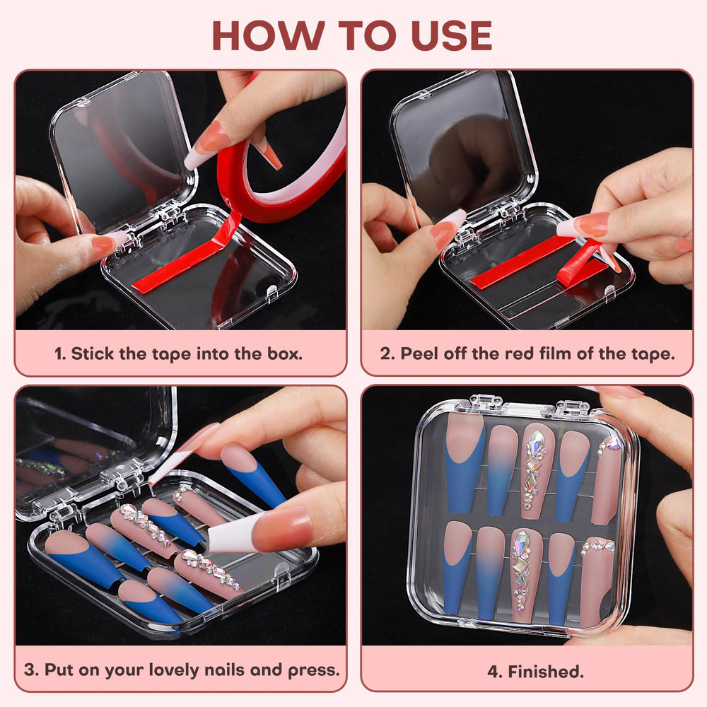 Udefineit nail boxes measure 2.95x2.95 inches for accurate sizing.