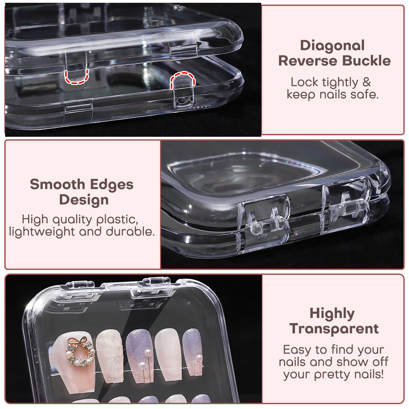Udefineit 5m nail tape securely attaches tips to displays.