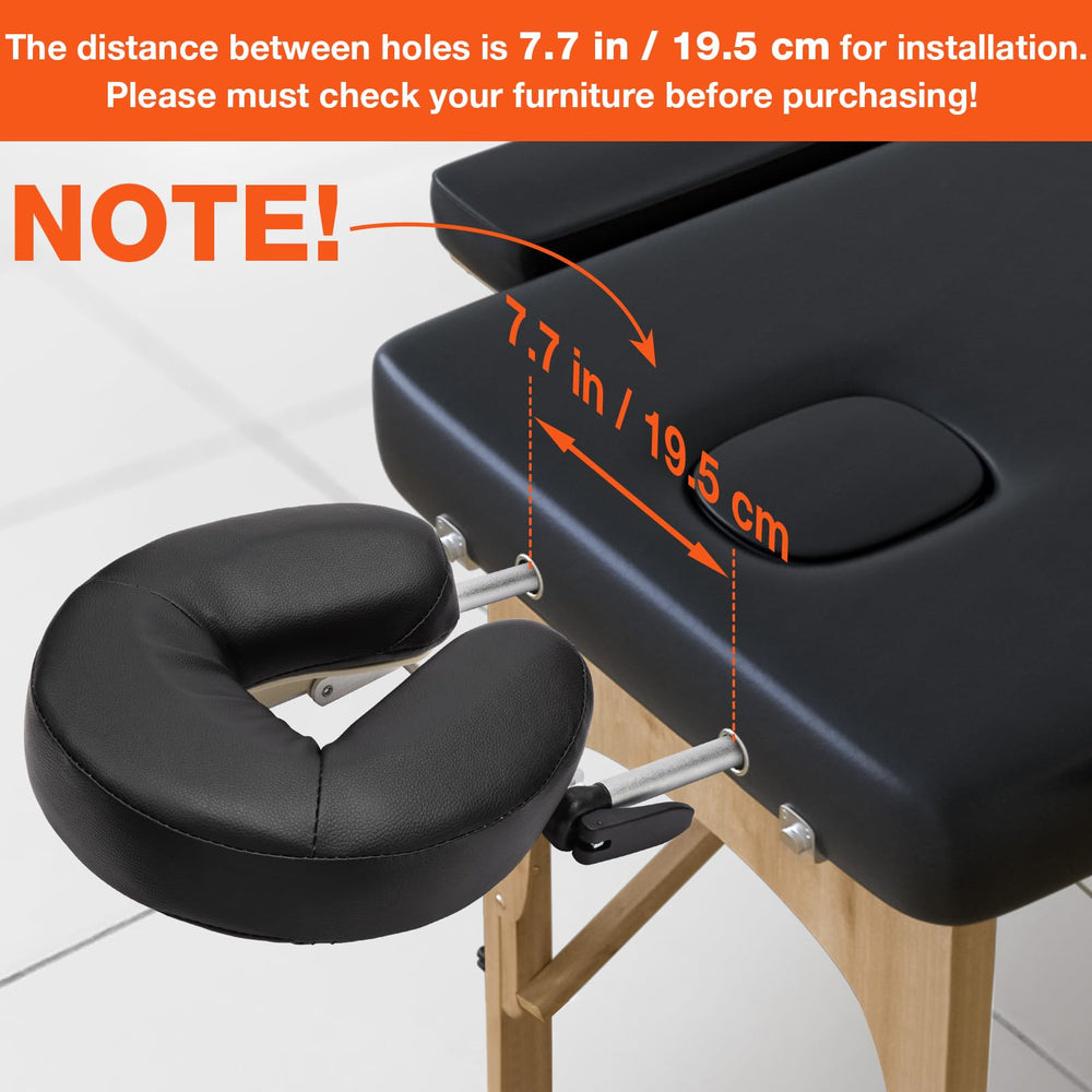 Udefineit headrest on tabletop use demonstrates versatile placement for different treatment tables.