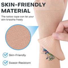 Udefineit water resistant tattoo cover tape stays in place during activities.